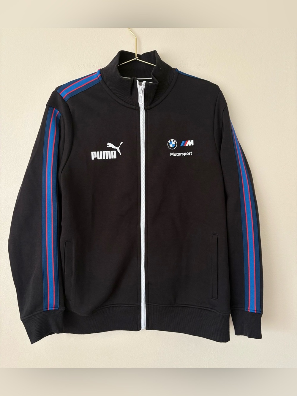 PUMA BMW M Motorsport Full Zip Track Jacket Black Blue Red Men’s L